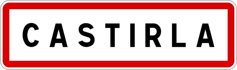 Panneau entrée ville agglomération Castirla / Town entrance sign Castirla