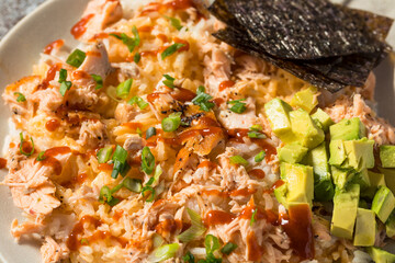 Healthy Trendy Homemade Salmon Rice Bowl