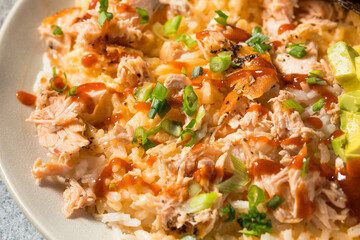 Healthy Trendy Homemade Salmon Rice Bowl