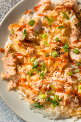Healthy Trendy Homemade Salmon Rice Bowl