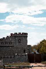 Fototapeta na wymiar old medieval wartime castle, in sunny weather