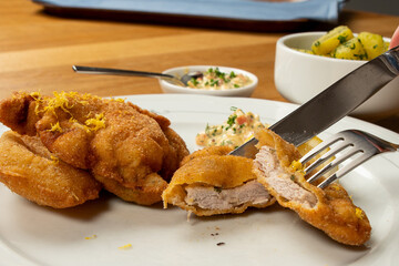 Viennese style schnitzel