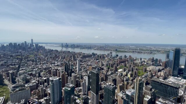 new york vue a&eacute;rienne immeubles et hudson