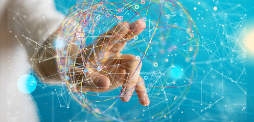 conference Digital Network and data concept 3d