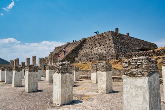 Tula , ancient capital of the Toltecs in Mexico. it wqas primarily important from approximately ad 850 to 1150.