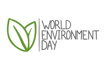 Hand Draw World Environment Day On White Background. Vector Illustration.