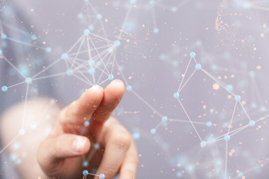 Communication technology for internet business. Global world network
