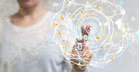 conference Digital Network and data concept 3d