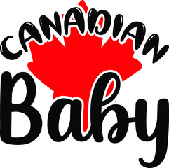 Canada Day vector illustration - red Happy Canada Day typography tshirt design, Canada maple leaf, July 1st greeting vector