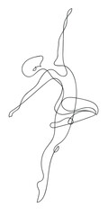 ballerina in motion one line