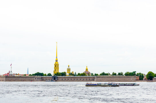 Petrograd fortress view from the shore