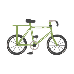 green bike retro