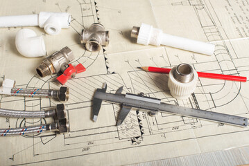 taps, fittings and high-pressure hoses lie with the caliper in the drawing.