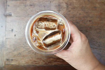 coffee, iced coffee or iced cappuccino coffee