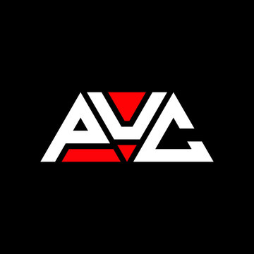 PUC triangle letter logo design with triangle shape. PUC triangle logo design monogram. PUC triangle vector logo template with red color. PUC triangular logo Simple, Elegant, and Luxurious Logo...