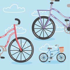 Fototapeta na wymiar background of bikes