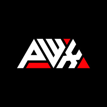 PWX triangle letter logo design with triangle shape. PWX triangle logo design monogram. PWX triangle vector logo template with red color. PWX triangular logo Simple, Elegant, and Luxurious Logo...