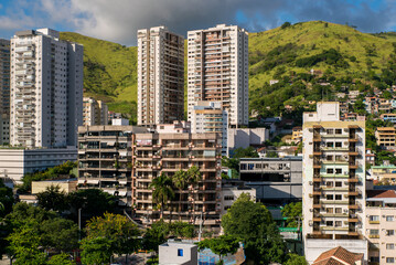 View of Apartment Buildings in Nova Iguacu City, Metropolitan Area of Rio de Janeiro