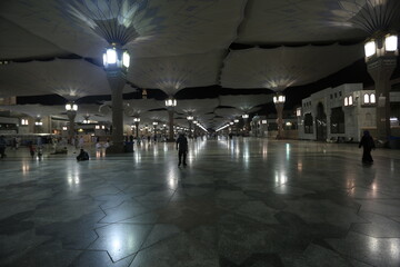 Atmospere around of Al-Masjid al-Nabawi in Al Haram that a mosque established by the Islamic...