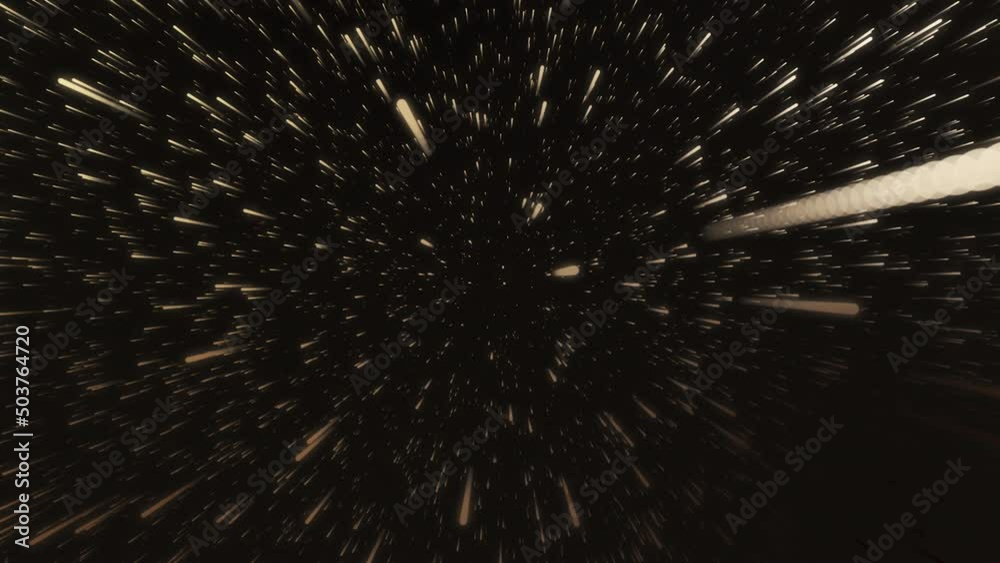 Wall mural flying through stars and nebula in outer space. motion. galaxy exploration through outer space towar