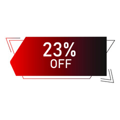 23 percent off with red vector off  format