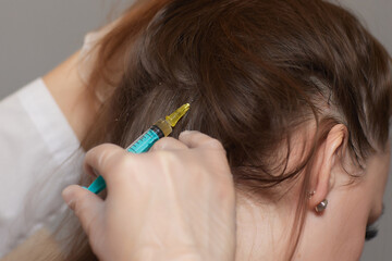 Plasma treatment, plasmolifting or PRP method point the introduction of the patient's own plasma...