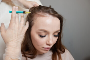 Plasma treatment, plasmolifting or PRP method point the introduction of the patient's own plasma...