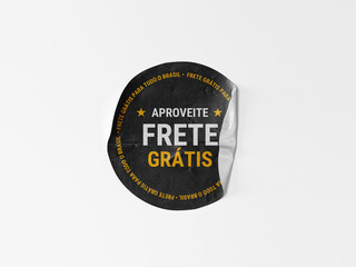 Selo Frete Grátis para trabalhos digitais isolado