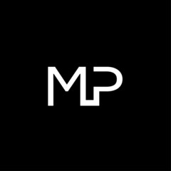 Initial MP monogram logo template design