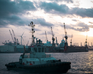 ship in the harbor