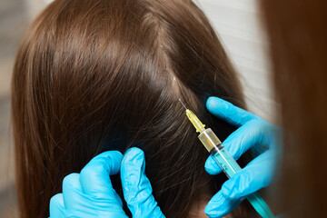 Plasma treatment, plasmolifting or PRP method point the introduction of the patient's own plasma...