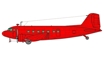 Avión de transporte antiguo