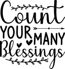 Count your many blessings vector arts