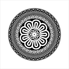 Polynesian Style Circular Shape Tattoo M_2205006