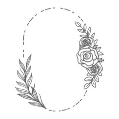 floral frame minimal design