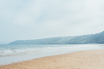 Scarborough South Bay Beach during nice springtime, first warm days
