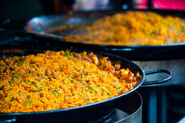 Spanish food Paella 