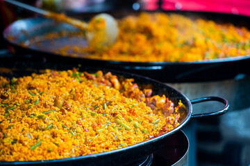 Spanish food Paella 