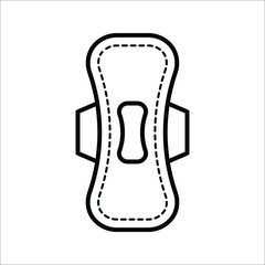Sanitary napkin icon. Sanitary pad vector icon. Woman sanitary napkin. vector illustration on white background