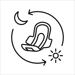 Sanitary napkin icon. Sanitary pad vector icon. Woman sanitary napkin. vector illustration on white background