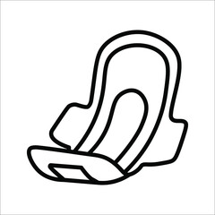Sanitary napkin icon. Sanitary pad vector icon. Woman sanitary napkin. vector illustration on white background © Ainul