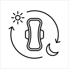 Sanitary napkin icon. Sanitary pad vector icon. Woman sanitary napkin. vector illustration on white background