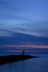 Anochecer en la playa