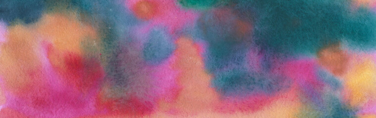 Abstract watercolor background. Painted bright spot on paper with watercolor paint. Bright colorful background for design.