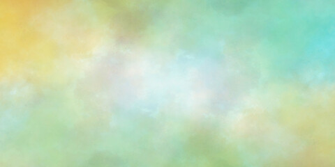 abstract painted blue or yellow or green watercolor background with watercolor stains, Stylist colorful background with smoke for any graphics design and web design.