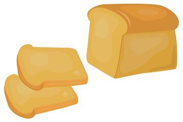 Bread concept food illustration bakery vector template