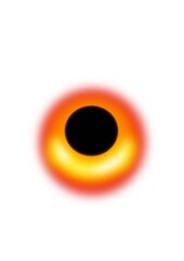 Ilustracja czarnej dziury na podstawie zdjęcia NASA wizualizacja - obrazy, fototapety, plakaty