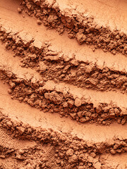 Ground Cinnamon texture background. Top view