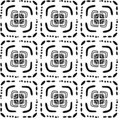 Seamless abstract geometric hand drawn pattern.