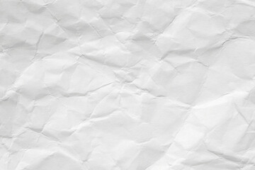 The texture of white paper is crumpled. Background for various purposes.